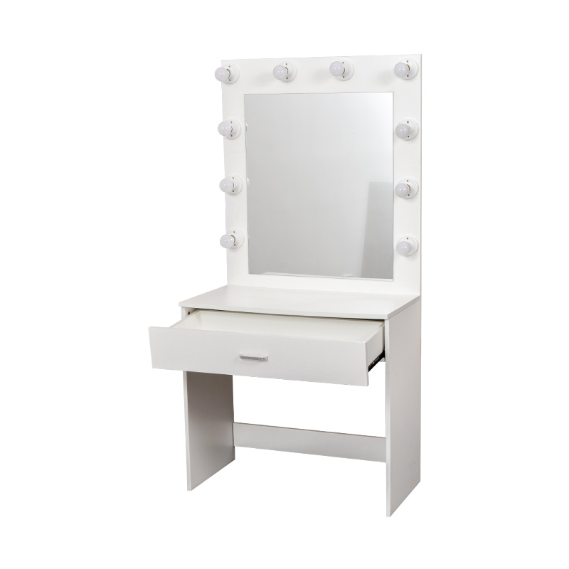 带灯泡的梳妆台