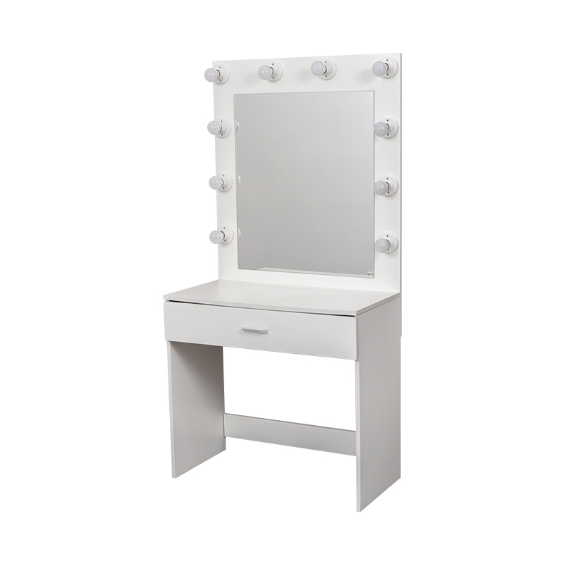 带灯泡的梳妆台