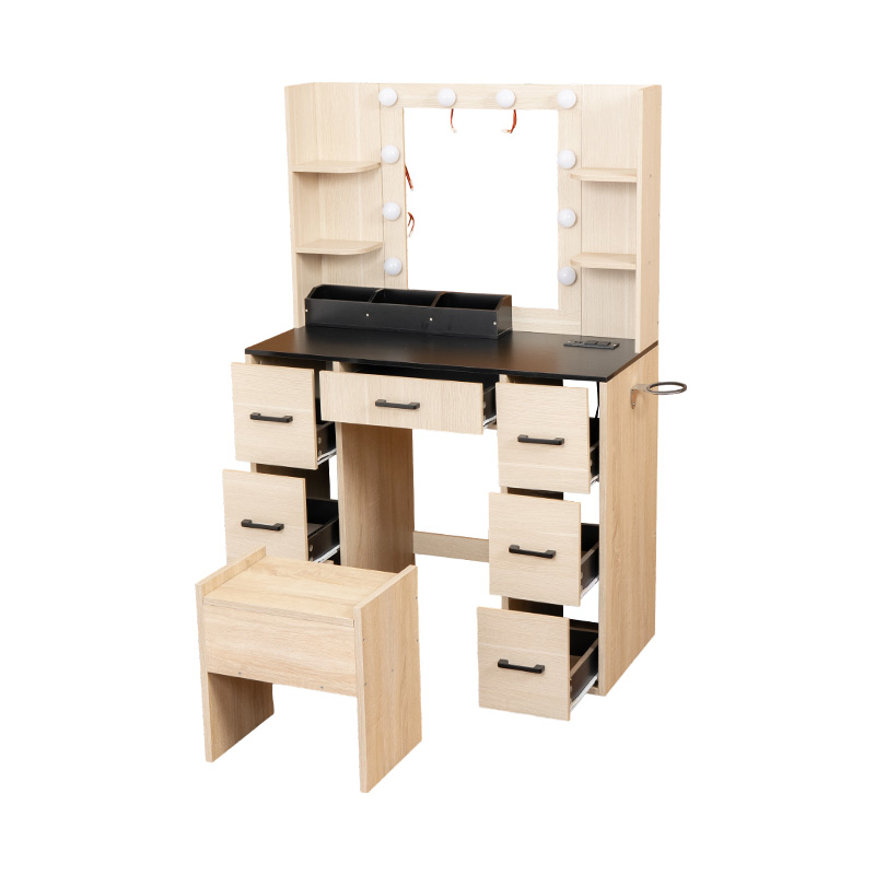 带凳子的梳妆台