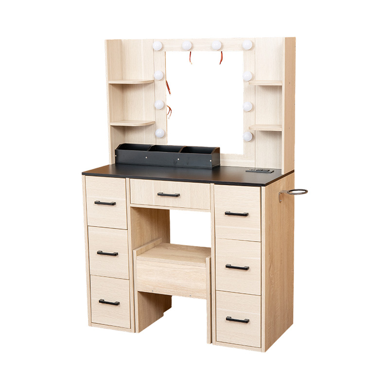 带凳子的梳妆台