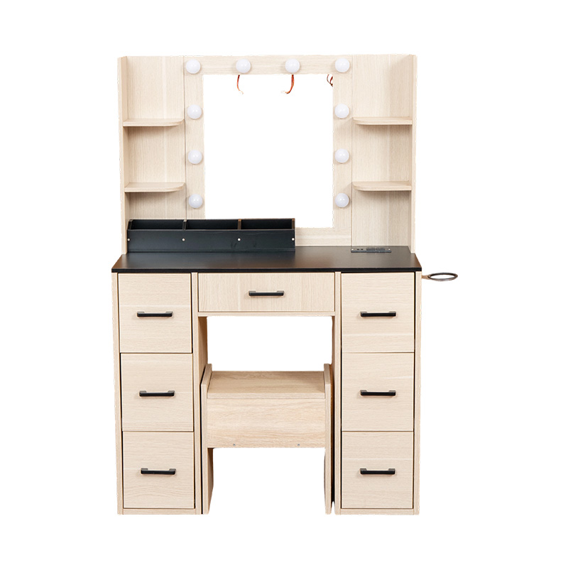 带凳子的梳妆台